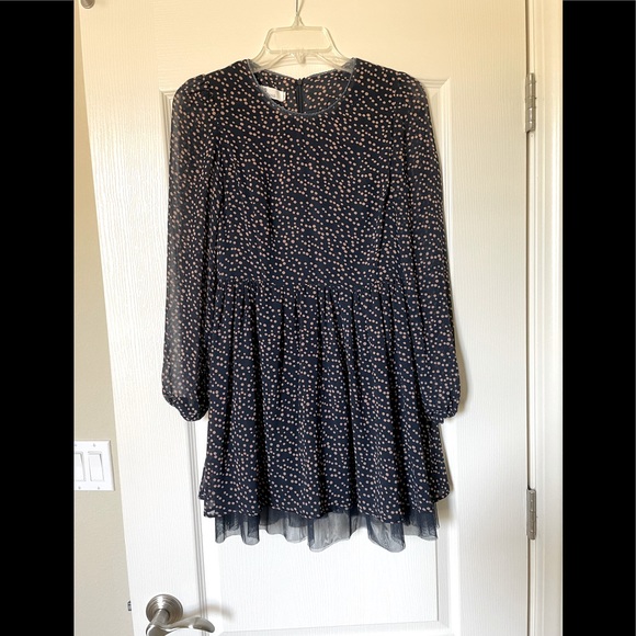 Beautiful dark blue with pastel pink dress M - Picture 1 of 6